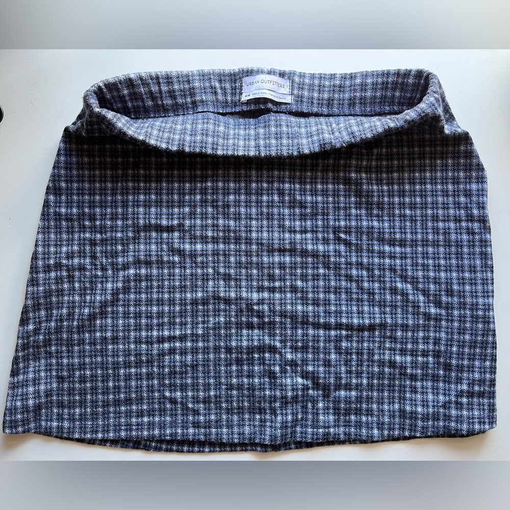 Urban Outfitters Blue and Gray Plaid Skirt